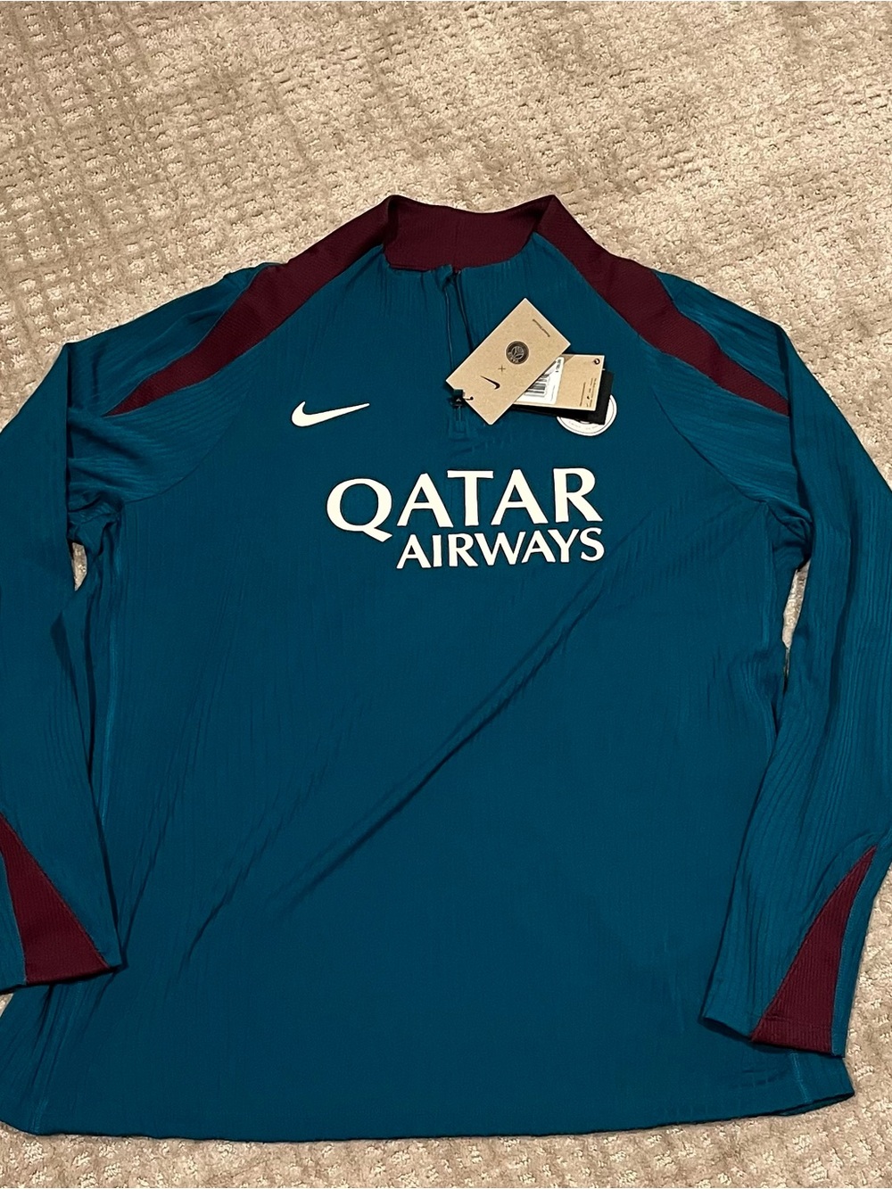 Nike PSG Dri-FIT ADV Elite Strike 1/4 Quarter-Zip Geode Teal Mens XXL FN9280-382